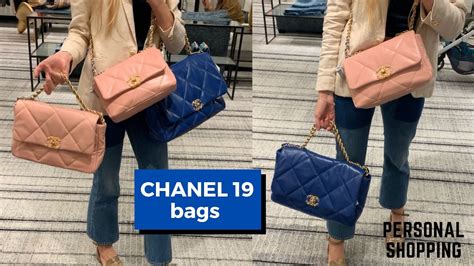 chanel 19 large handbag|Chanel 19 small vs medium.